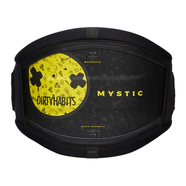 Mystic Majestic Kiteboarding Waist Harness Black and Yellow