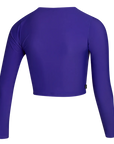 MYSTIC SUN LS RASH CROP WOMEN PURPLE X-Large