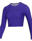 MYSTIC SUN LS RASH CROP WOMEN PURPLE X-Large