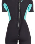 HyperFlex VYRL 2.5mm Short Sleeve Spring Suit Women's BackZip Wetsuit – Black/Aqua