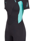HyperFlex VYRL 2.5mm Short Sleeve Spring Suit Women's BackZip Wetsuit – Black/Aqua