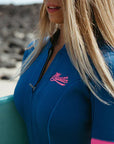 Mystic Lunar Longarm Shorty 2/2 Front-Zip Summer Blue
