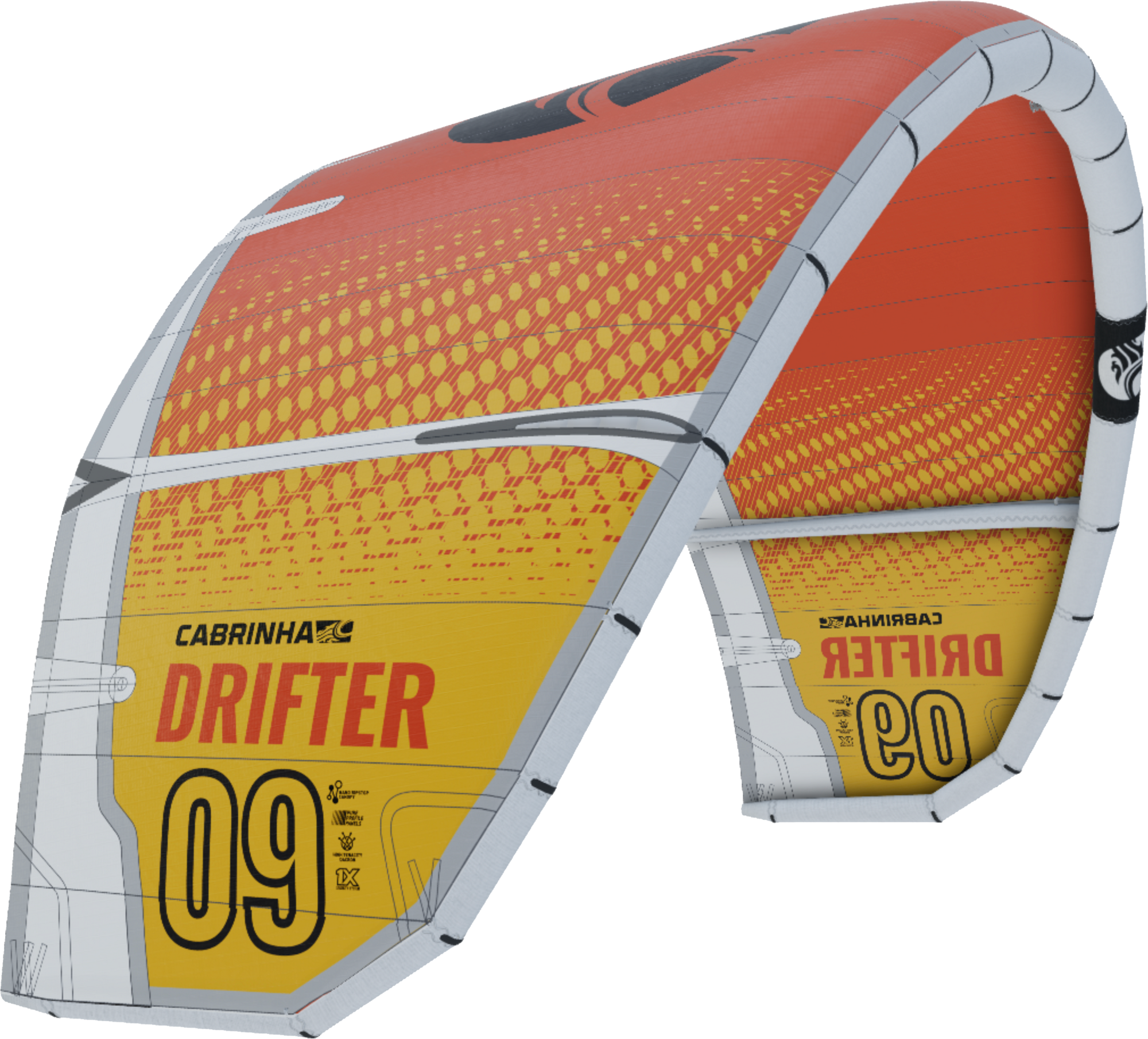 :01 Cabrinha Drifter Kiteboarding Kite 11m Teal