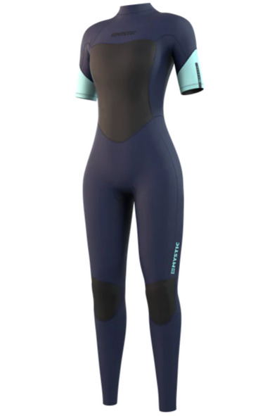 Mystic Brand Shortarm Wetsuit 3/2mm Back-Zip Flatlock Women Night Blue