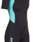 HyperFlex VYRL 2.5mm Short Sleeve Spring Suit Women's BackZip Wetsuit – Black/Aqua