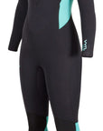 HyperFlex VYRL 4/3 Women's BackZip Wetsuit – Black/Aqua