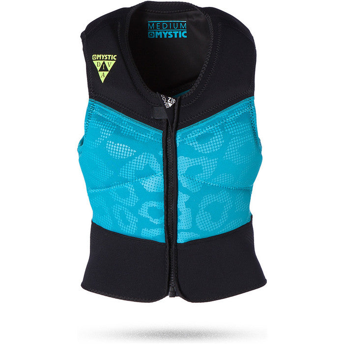 Mystic Women&#39;s Diva D30 Impact Vest Large Blue Leopard Print